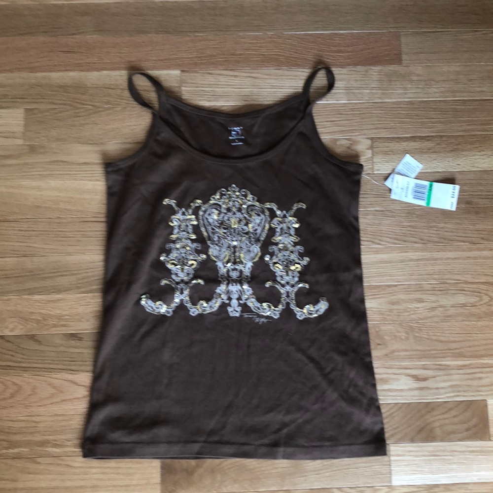 Tommy Hilfiger brown tank size Large NWT